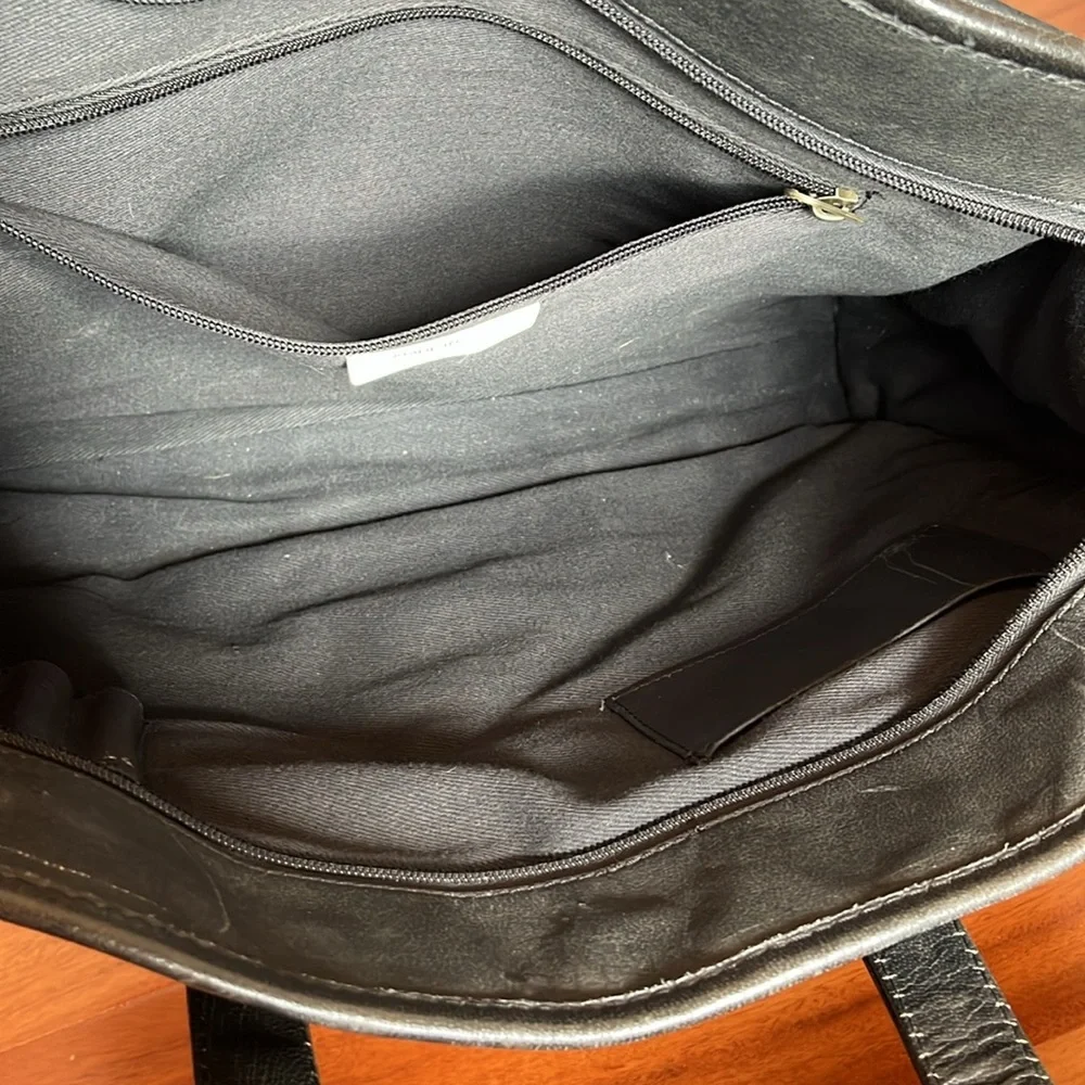 Black Leather Brief Case, made in India